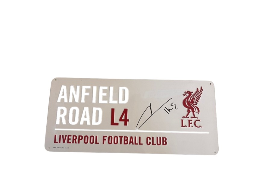 Ibrahima Konate Liverpool Football Club Signed Road Sign 
