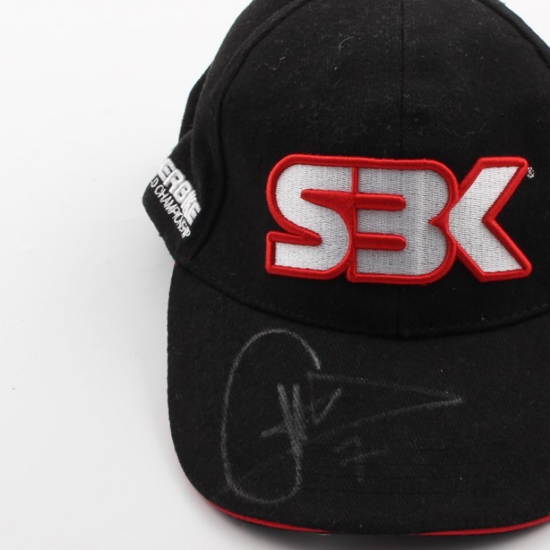 Official Superbike hat, signed by Carlo Checa