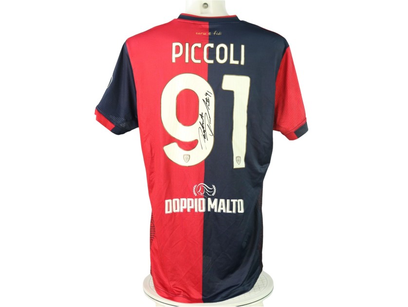 Maglia Piccoli Unwashed, Cagliari vs Como 2024 - Autografata