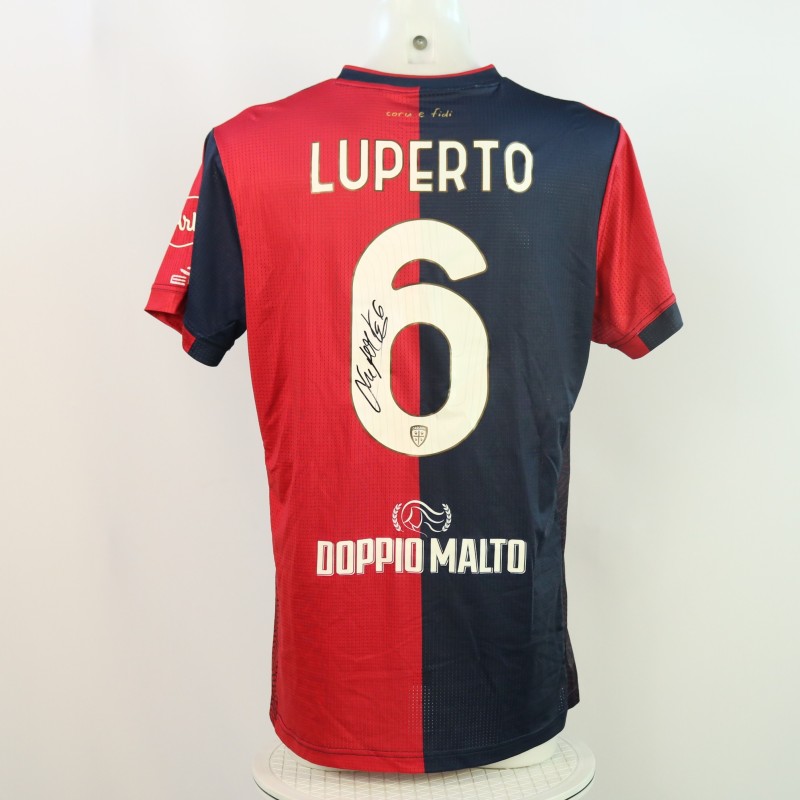 Maglia Luperto Unwashed, Parma vs Cagliari 2024 - Autografata