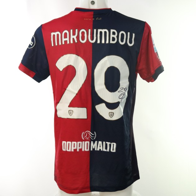 Maglia Makoumbu Unwashed, Cagliari vs Torino 2024 - Autografata