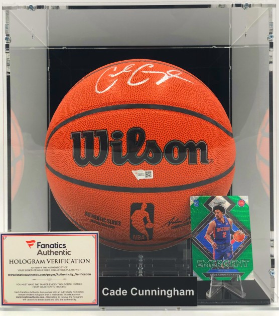 Cade Cunningham Detroit Pistons Signed Basketball Display