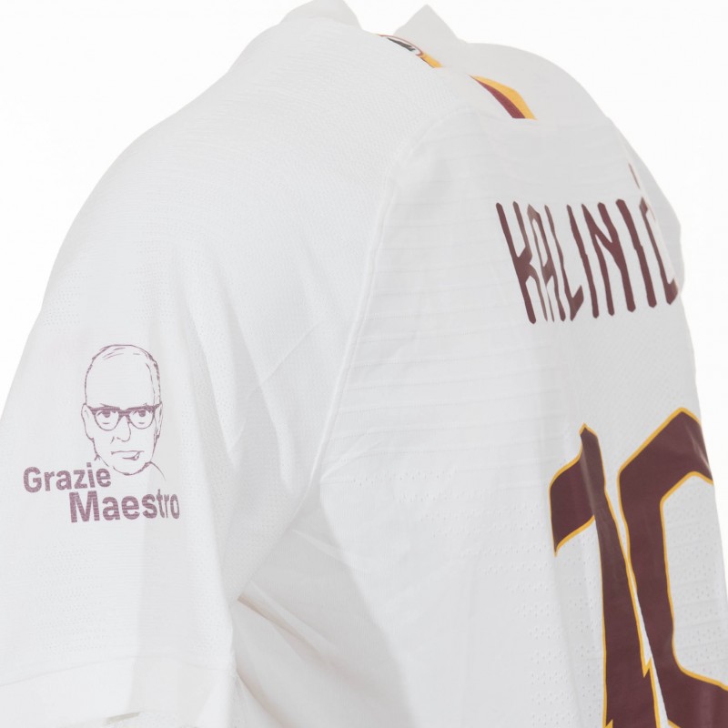 Kalinic's Match-issued Shirt, Roma-Parma, "Grazie Maestro"