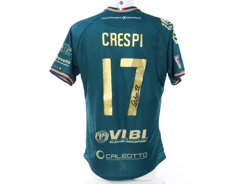 Crespi's Feralpisalò vs Giana Erminio CALCIATORIBRUTTI Signed Unwashed Shirt, 2025