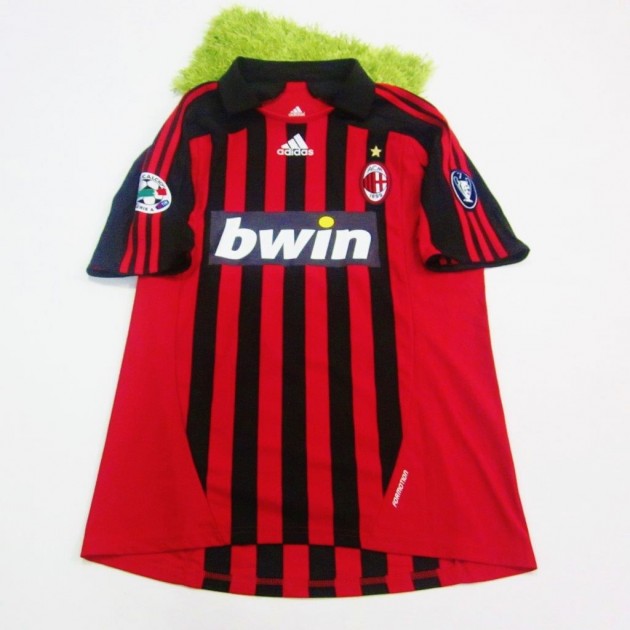 Worn Inzaghi Milan shirt, Serie A 2007/2008 - signed