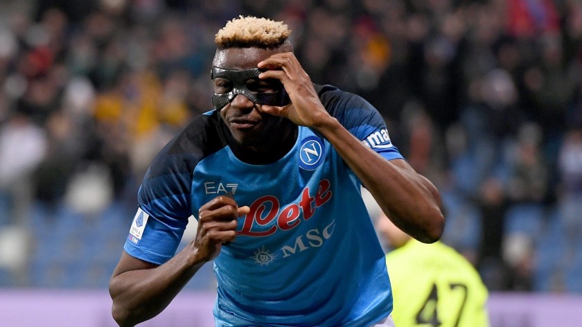 Osimhen's Napoli Worn and Unwashed Shirt, 2022/23 