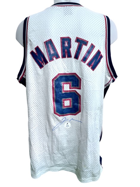 Canotta Ufficiale Kenyon Martin New Jersey Nets - Autografata