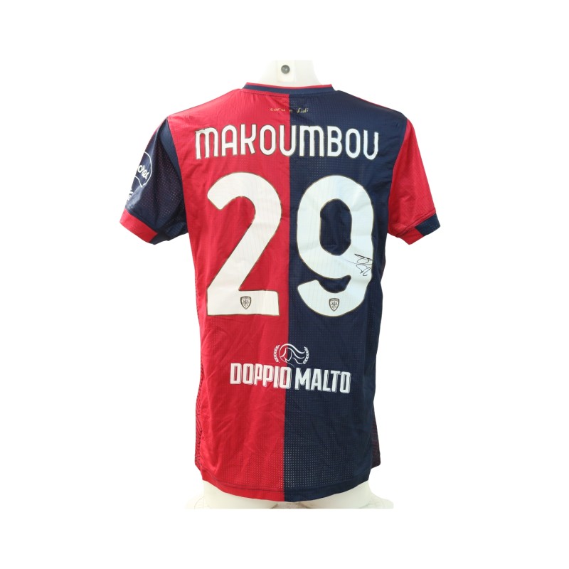 Makoumbou's Signed Unwashed Shirt, Cagliari vs Inter 2024