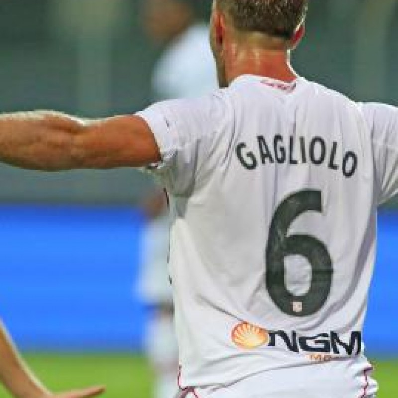 Gagliolo's Carpi match worn shirt, Serie B 2014/2015 - signed