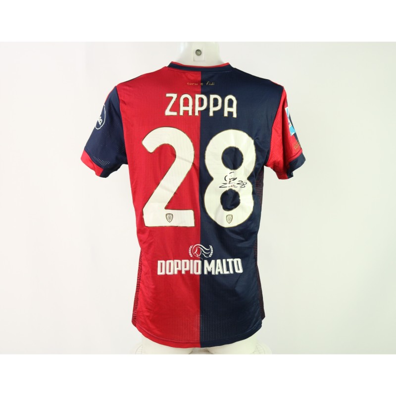 Zappa's Signed Unwashed Shirt, Cagliari vs Bologna 2024