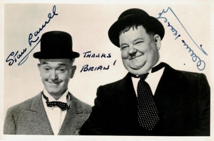 Stan Laurel and Oliver Hardy Signed Picture