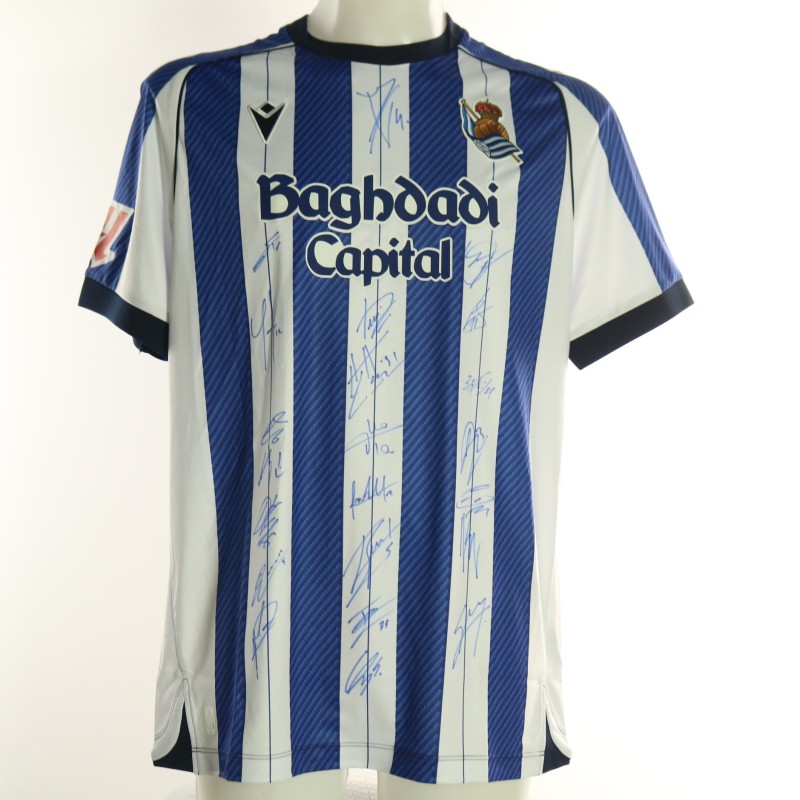 Real Sociedad's Official Shirt, 2025/26 - Signed by the Players