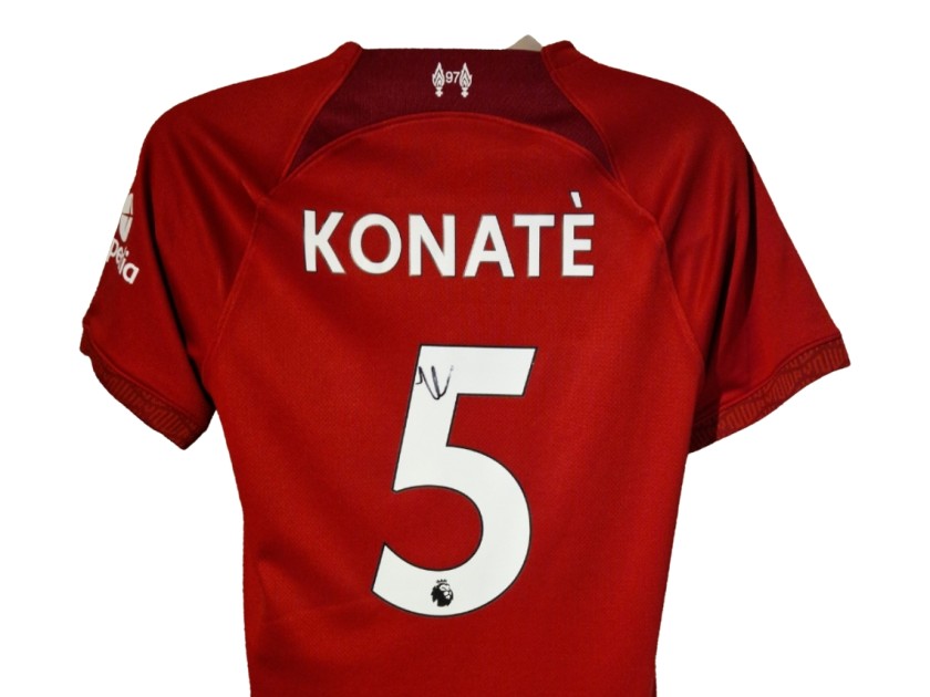 Ibrahima Konate Signed Liverpool 2022-23 Official Home Football Shirt
