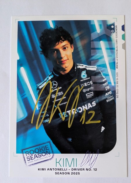 Kimi Antonelli's Signed Driver Card