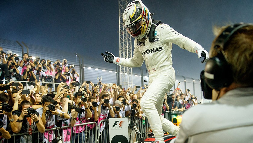 Lewis Hamilton's Signed 2017 F1 Race Suit Replica