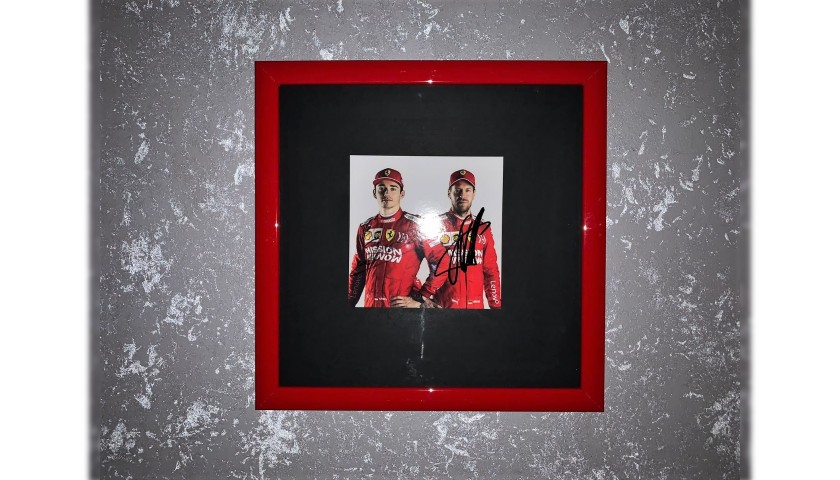 Leclerc and Vettelr Signed Photograph