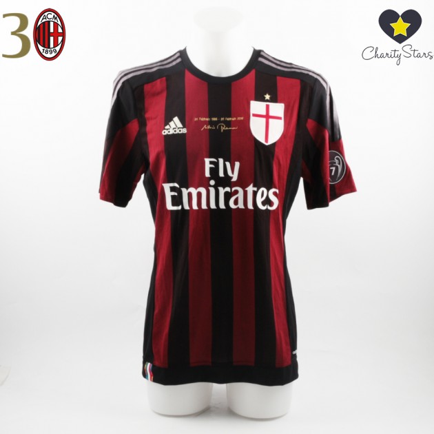 Match worn Abate shirt, Milan-Torino, Berlusconi 30th Anniversary - signed