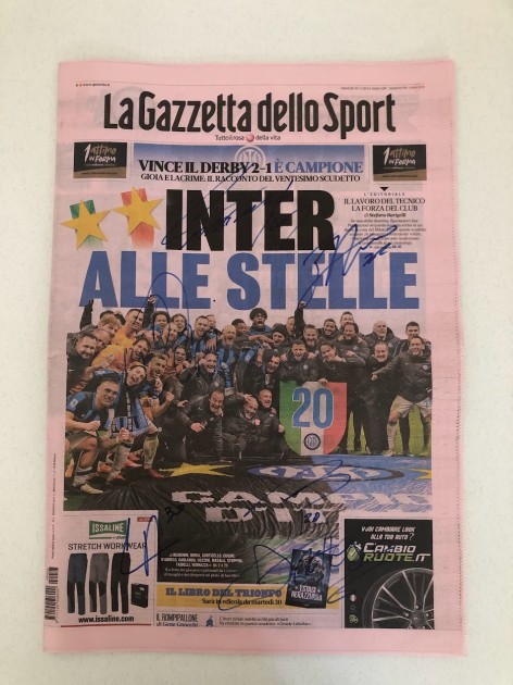 Gazzetta dello Sport 20th Scudetto Inter Milan - Signed by the Players