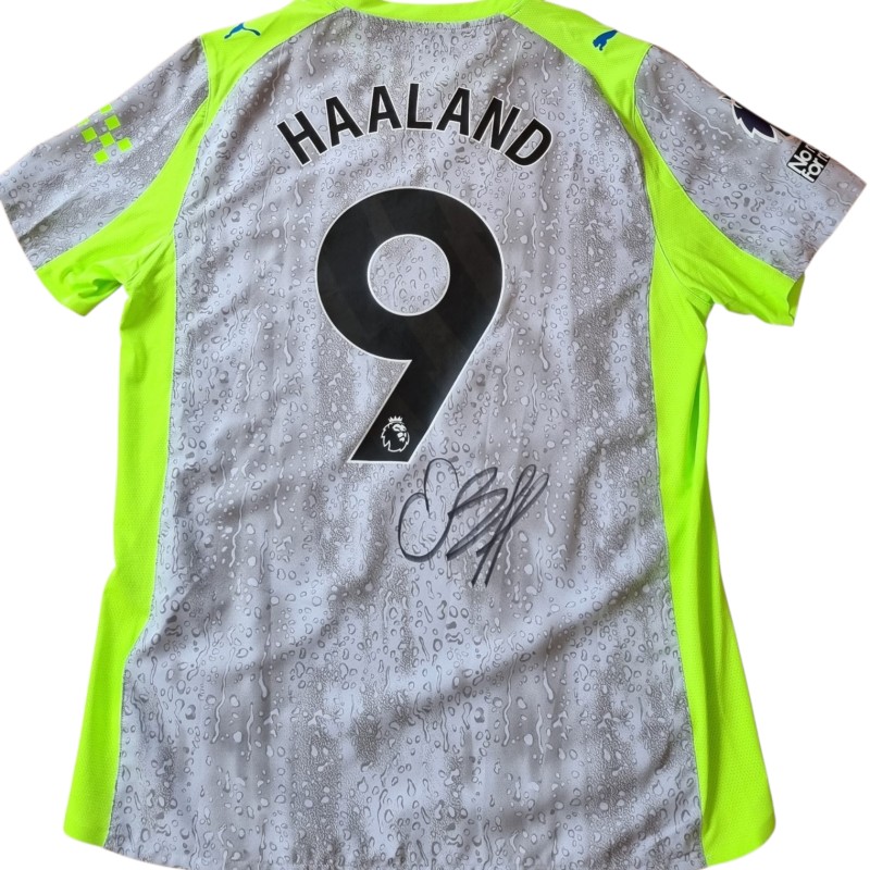 Haaland's Signed Match-Issued Shirt, Aston Villa vs Manchester City 2025