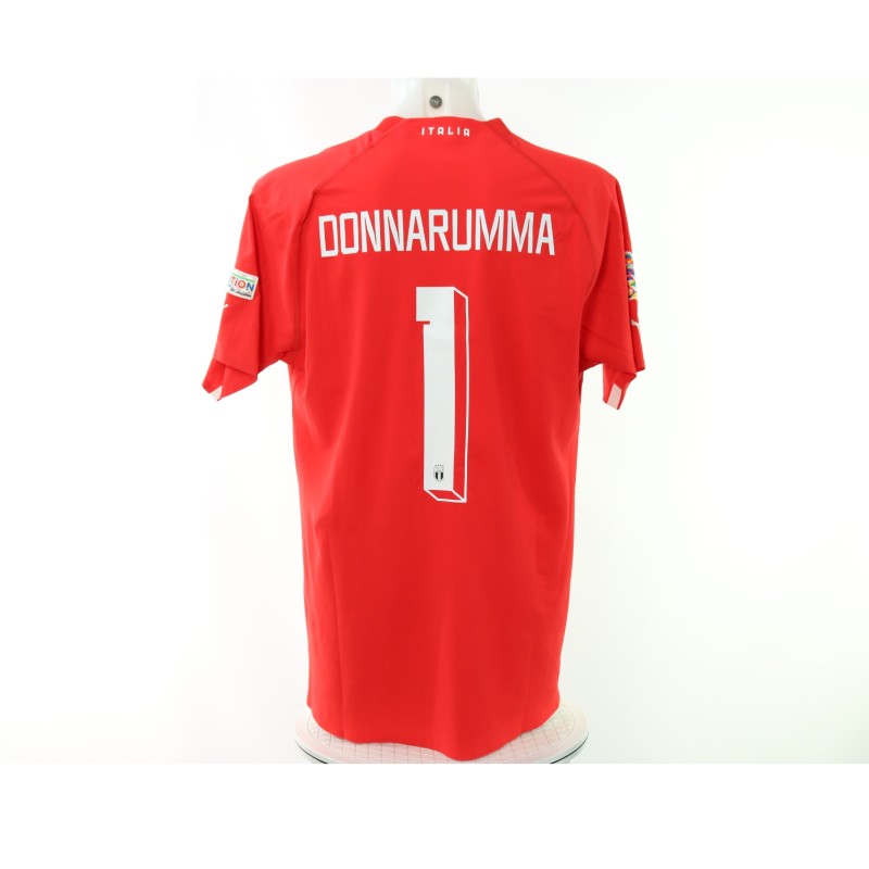 Donnarumma's Match-Issued Shirt Italy vs England 2022