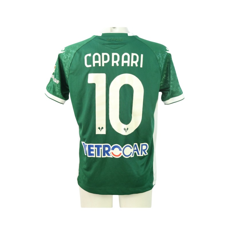 Caprari's Hellas Verona Match-Issued Shirt, 2021/22