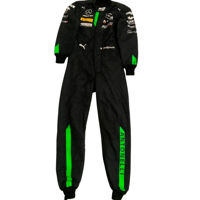 Kimi Antonelli's Worn Racing Suit, F2 2024