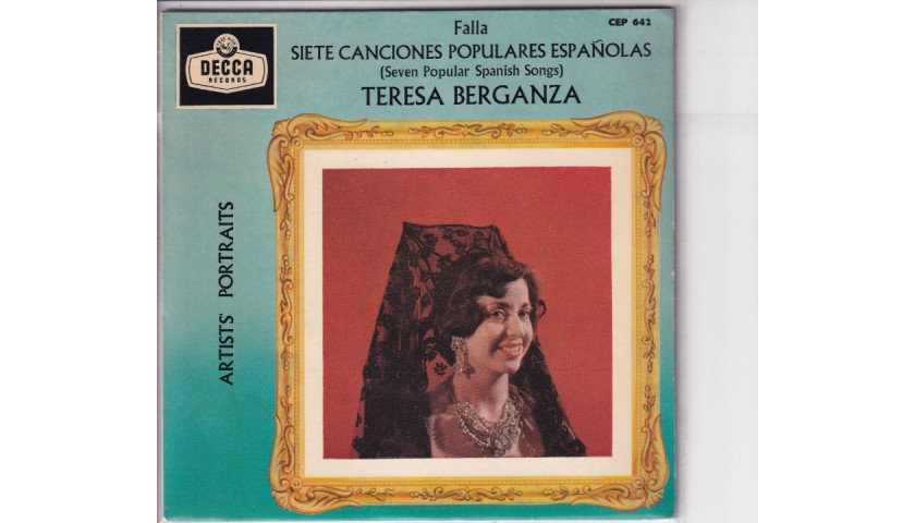 "Siete Canciones Populares Espanolas" Vinyl Album - Teresa Berganza, 1961