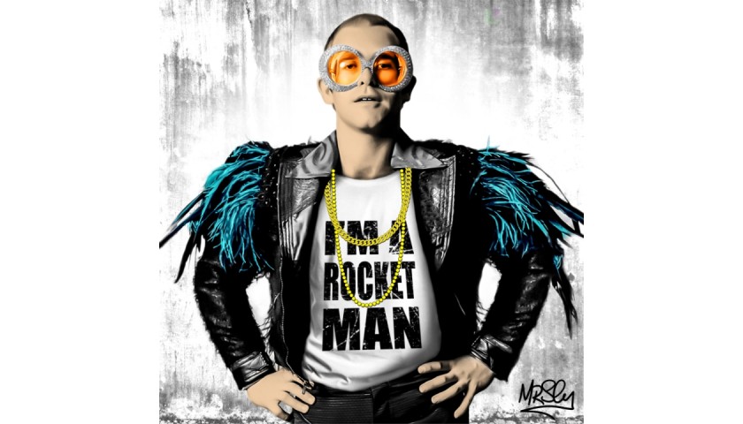 "Elton John Rocket Man" Artwork by Mr Sly