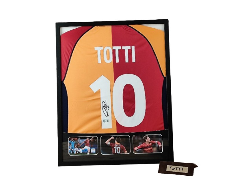 Totti's AS Roma Signed and Framed Shirt