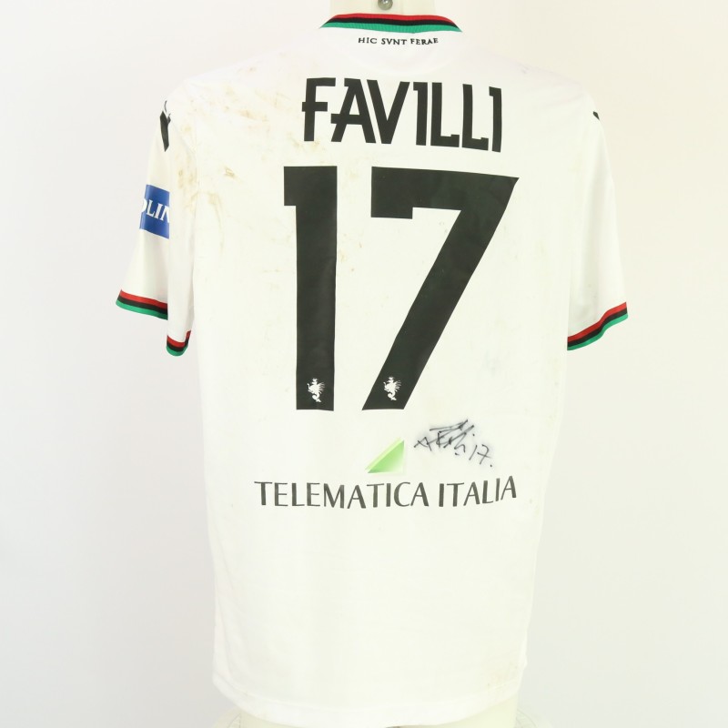 Favilli's unwashed Signed Shirt, Pisa vs Ternana 2024 