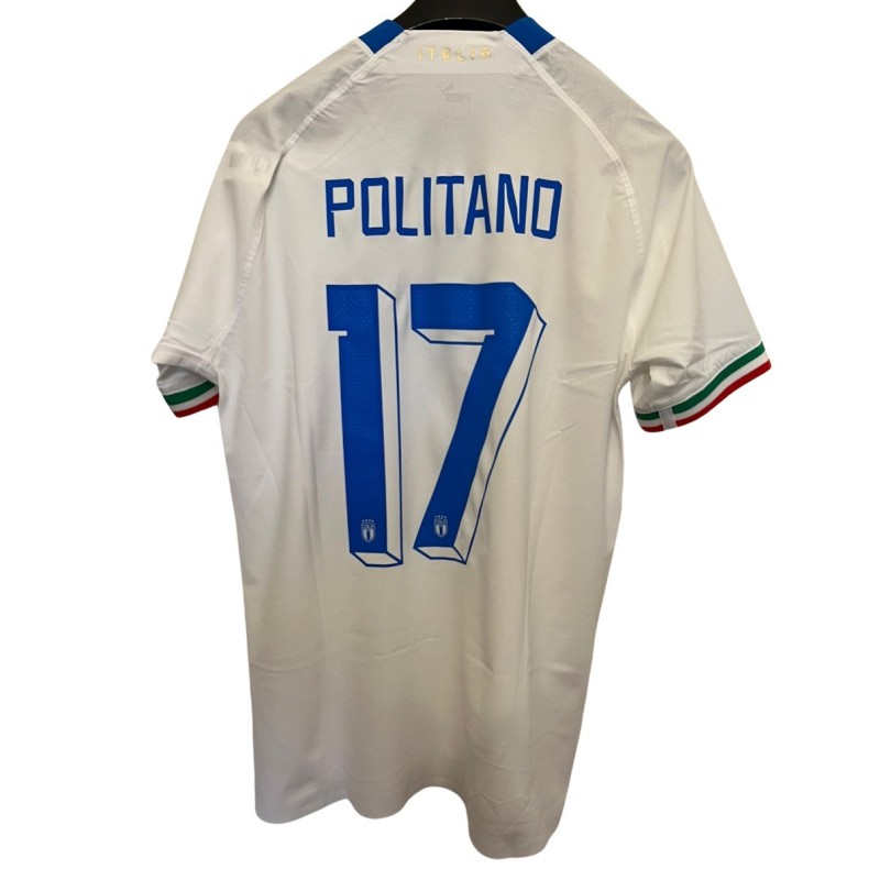 Politano's Match-Issued Shirt, Austria vs Italy 2022