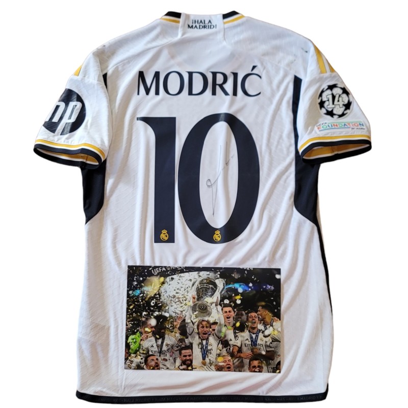 Maglia Modric preparata Borussia Dortmund vs Real Madrid 2024  Finale CL - Autografata
