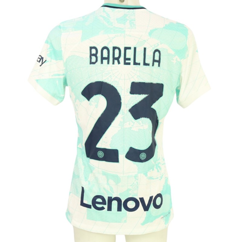 Barella's Issued Shirt, Fiorentina vs Inter Milan, Italian Cup Final 2023