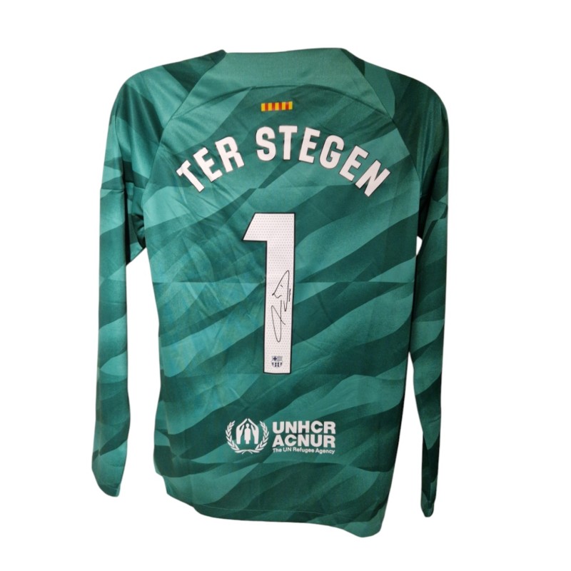 Marc-Andre ter Stegen's FC Barcelona 2023/24 Signed Replica Shirt