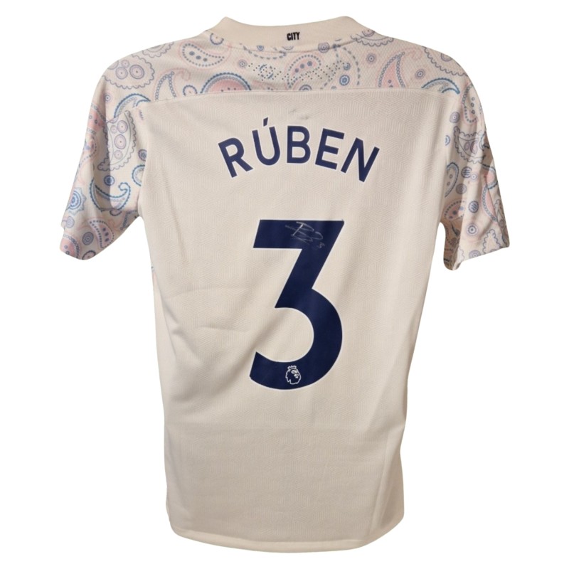 Ruben Dias Signed Manchester City 2020-21 Third Football Shirt COA