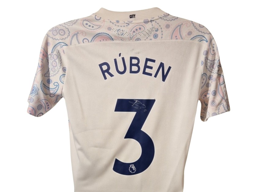 Ruben Dias Signed Manchester City 2020-21 Third Football Shirt COA