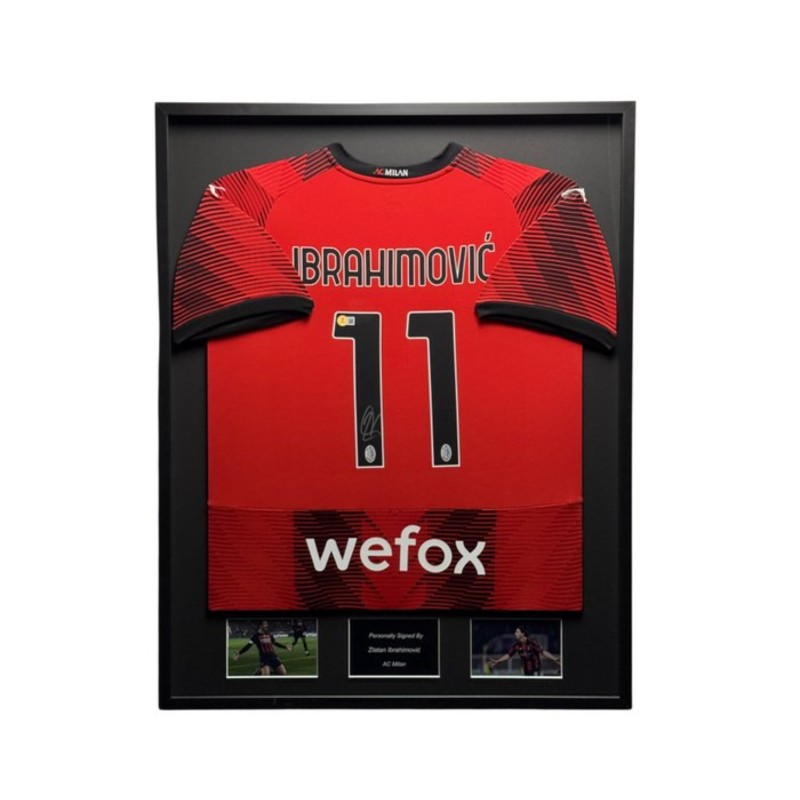 Zlatan Ibrahimovic's AC Milan 2023/24 Signed And Framed Shirt