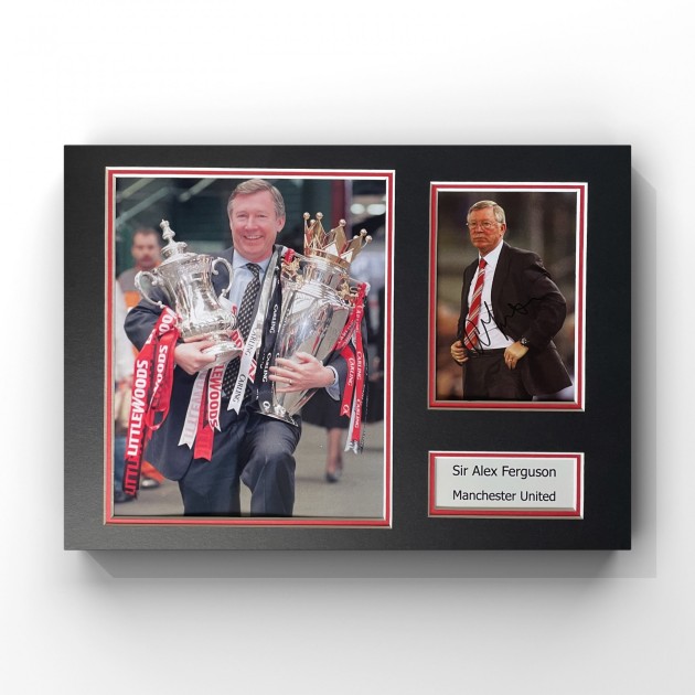 Display Alex Ferguson Manchester United - Autografato