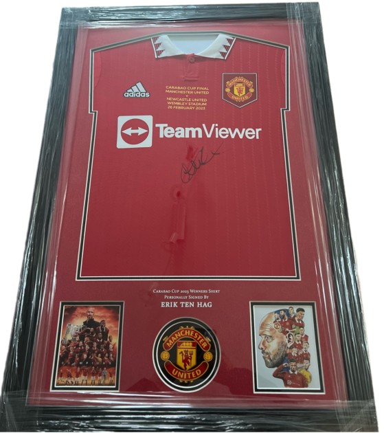 Erik ten Hag's Manchester United 2022/23 Signed and Framed Shirt