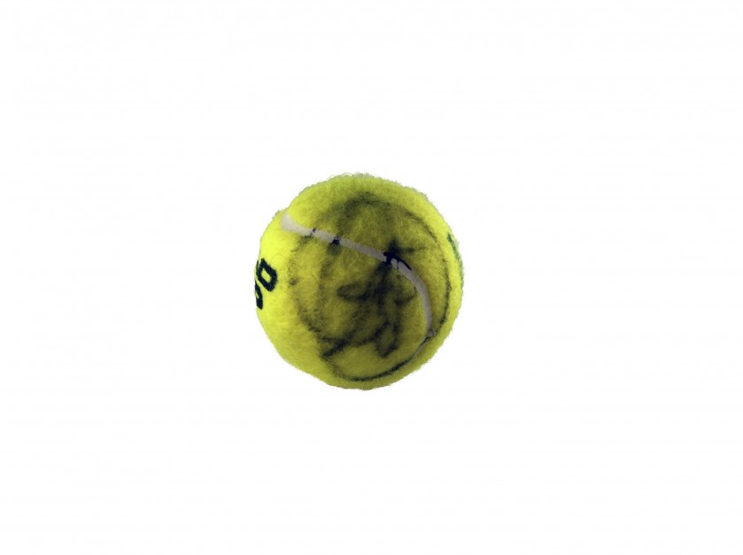 Tennis ball signed by Novak Djokovic