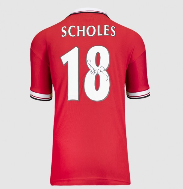 Paul Scholes' Manchester United 1999 Signed Shirt - Premier League