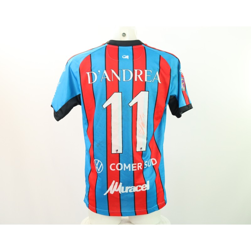 D'Andrea's Catania vs Cavese Unwashed Signed Shirt, 2024