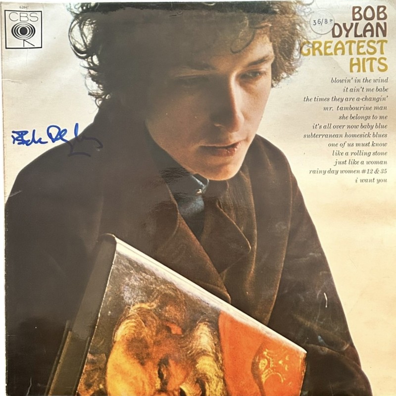 Bob Dylan Signed Greatest Hits Vinyl LP