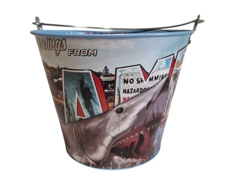 Jaws 50th Anniversary – Bucket in Amity Island Metal (Popcorn Bucket Tin)