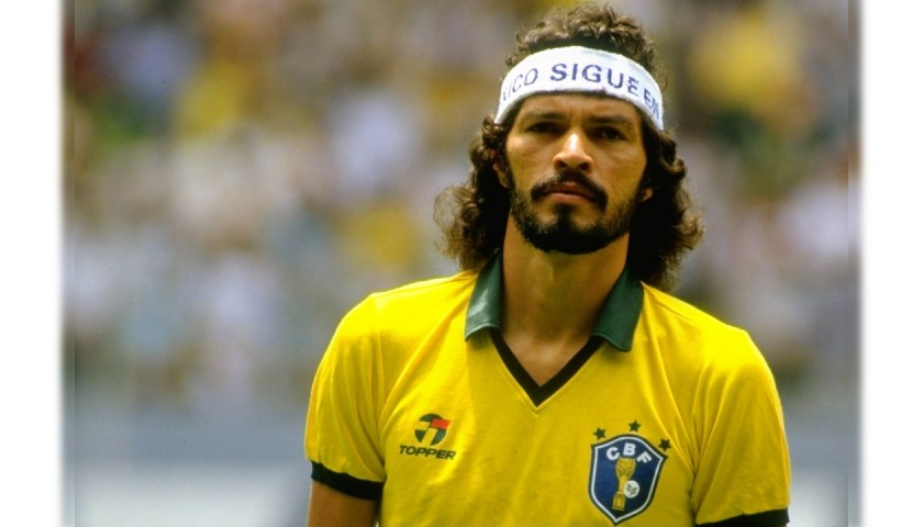 Socrates' Brazil Worn Shirt, World Cup 1986