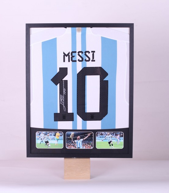 Messi's Argentina Signed and Framed Shirt