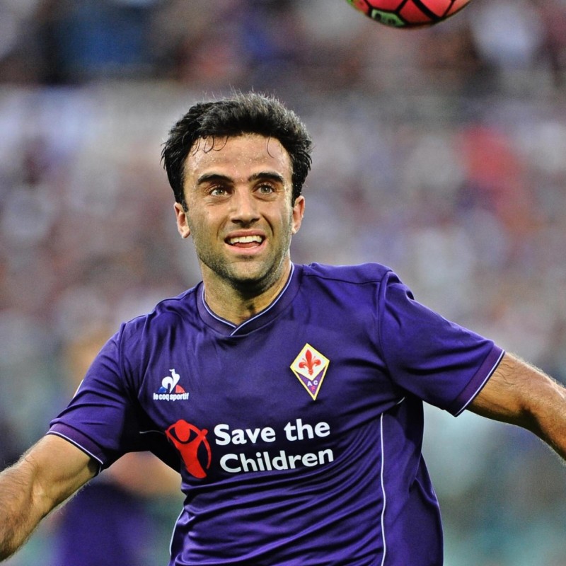 G.Rossi matchworn shirt, Fiorentina-Genoa Serie A 2015/2016 - signed