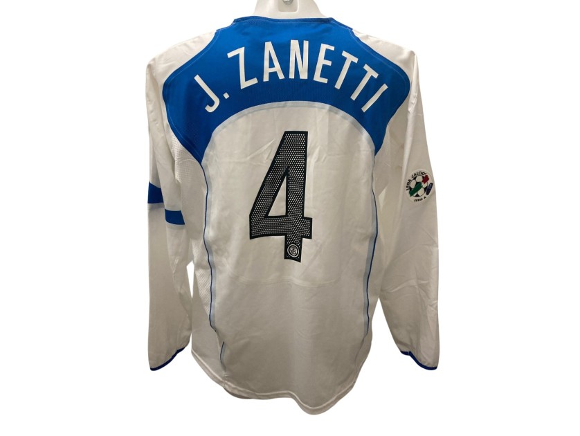 Zanetti's Inter Milan Match-Issued Shirt, 2004/05