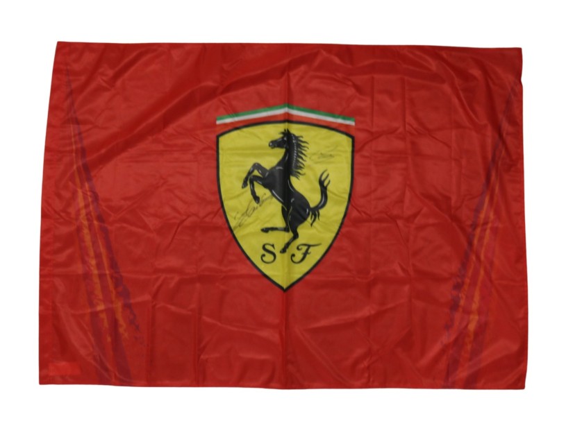 Official Scuderia Ferrari Signed Flag, 2025 - Signed by Hamilton and Leclerc