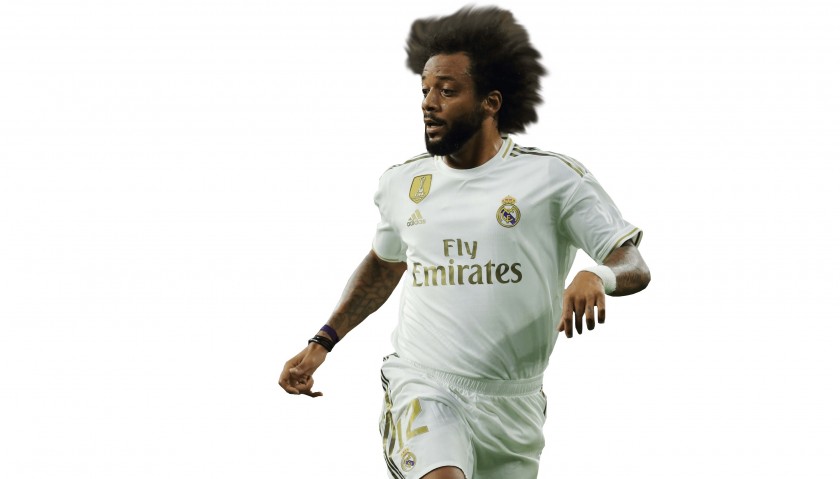 Official Real Madrid Shirt Signed by Marcelo, 2019/2020